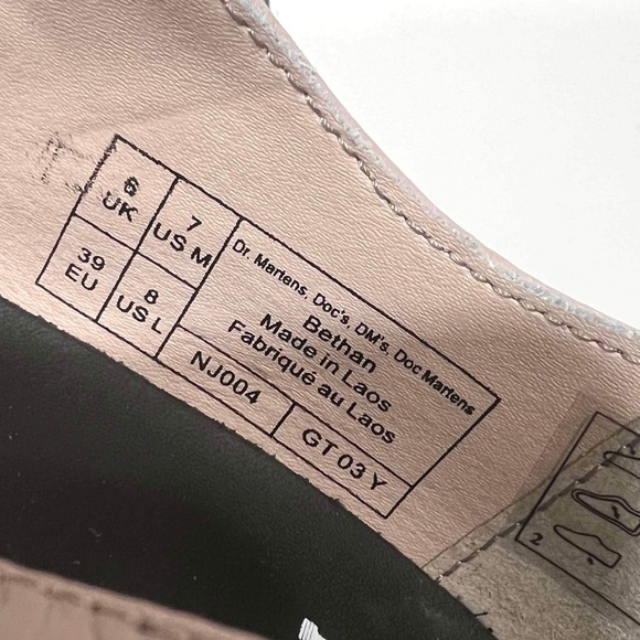 Dr. Martens Women’s Bethan Pisa Leather Platform  Shoes Vintage Taupe New - Picture 10 of 13